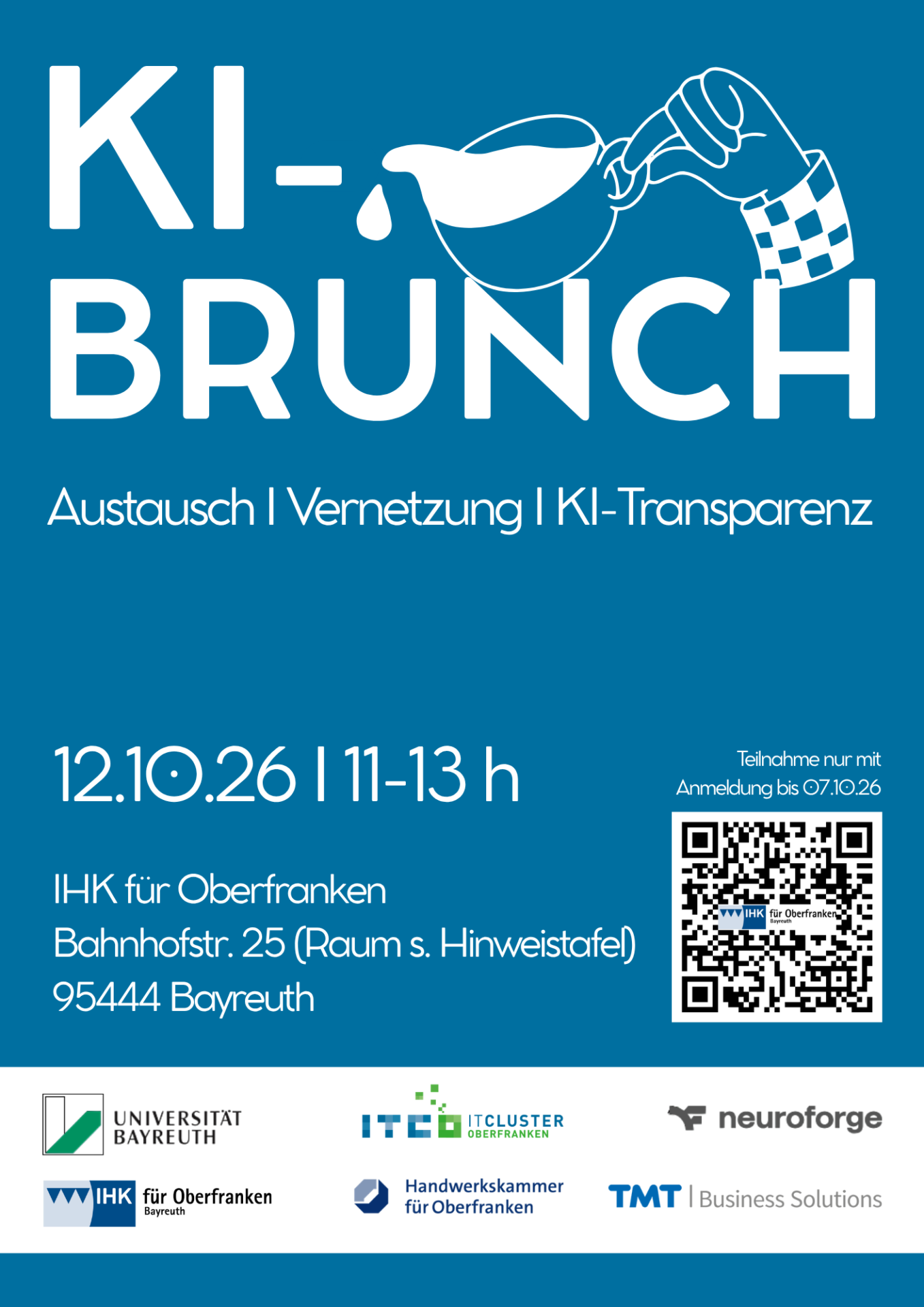 KI-Brunch Grafik Plakat mit QR Code